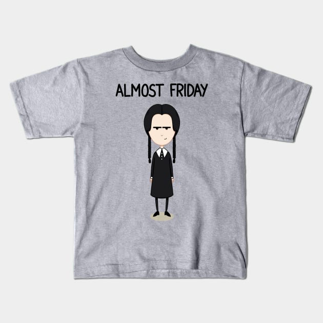 Wednesday Addams Kids T-Shirt by Sketchbook ni Abi